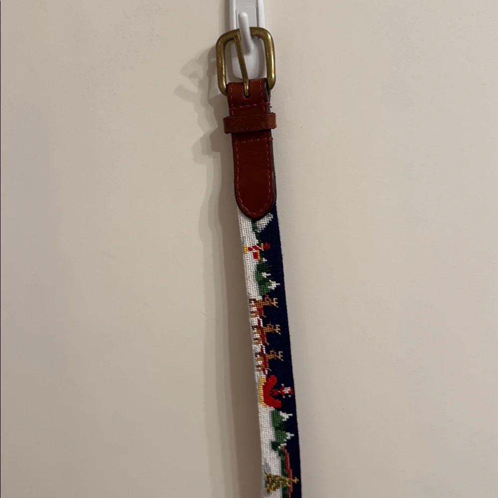 Smathers & Branson Boy’s North Pole Needlepoint Belt Large 8-10 Pants